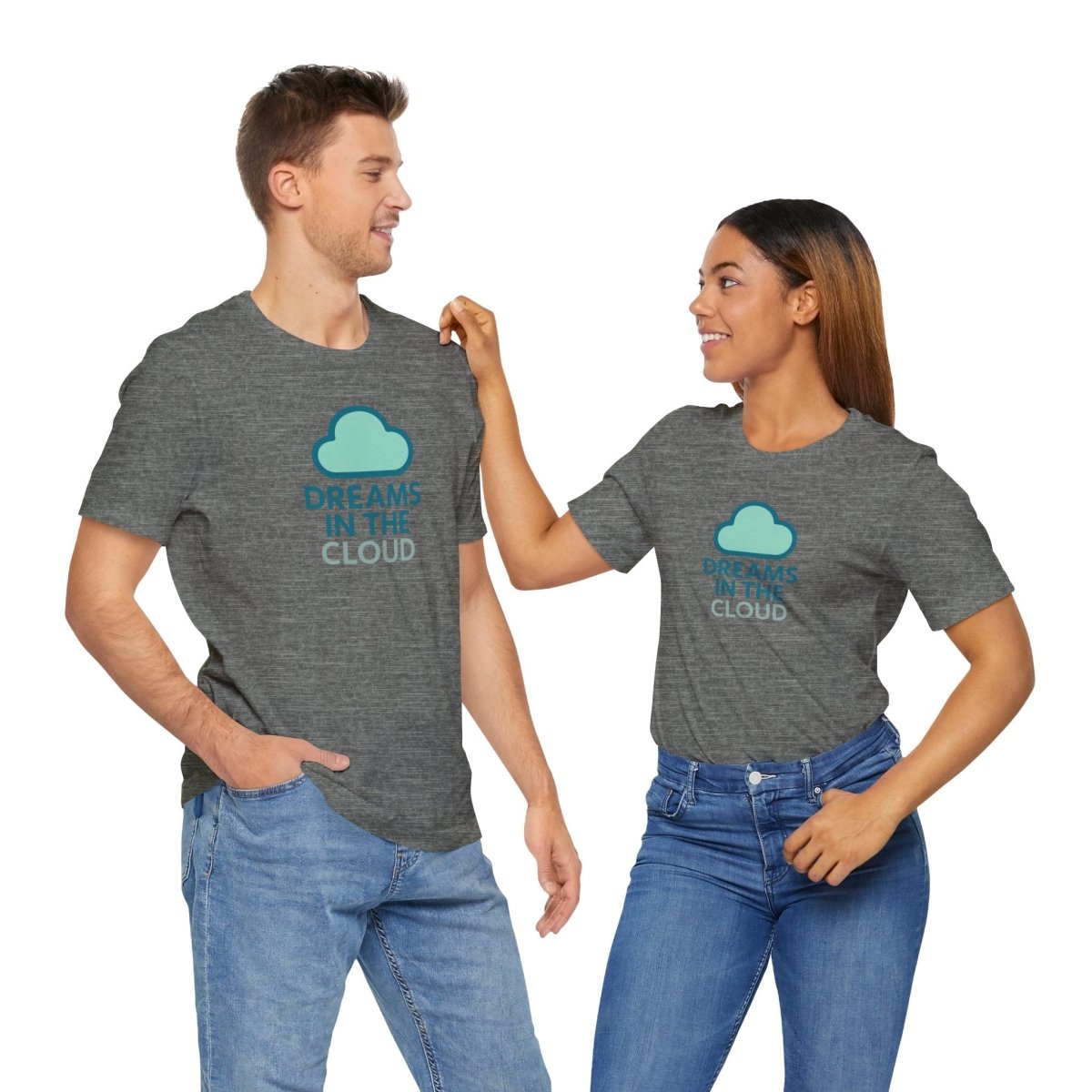 "Dreams in the Cloud" Unisex Tee, Cozy Cloud T-Shirt, Motivational Short Sleeve Shirt, Birthday Gift, Dreamy Casual Wear - AI Tee Hero