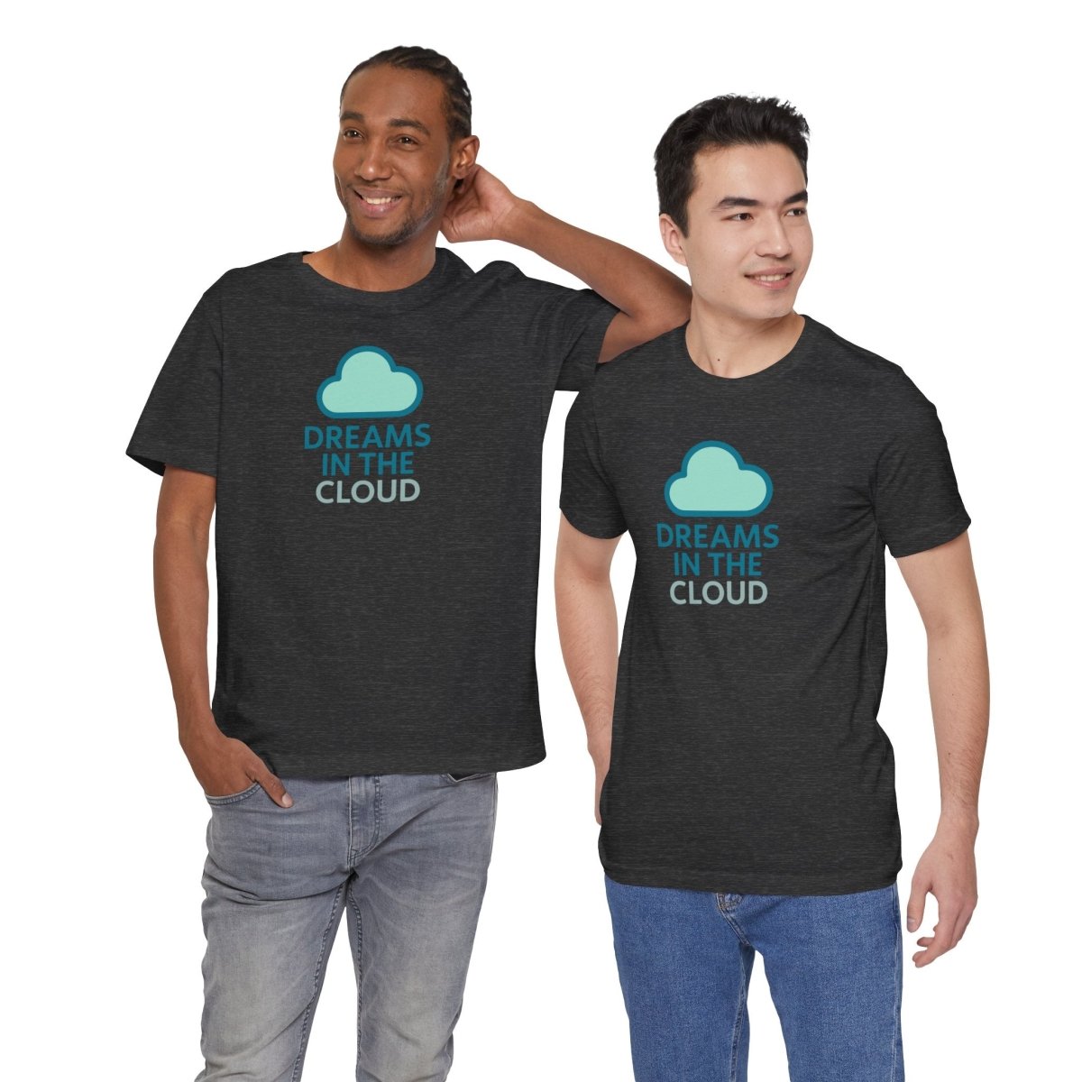 "Dreams in the Cloud" Unisex Tee, Cozy Cloud T-Shirt, Motivational Short Sleeve Shirt, Birthday Gift, Dreamy Casual Wear - AI Tee Hero