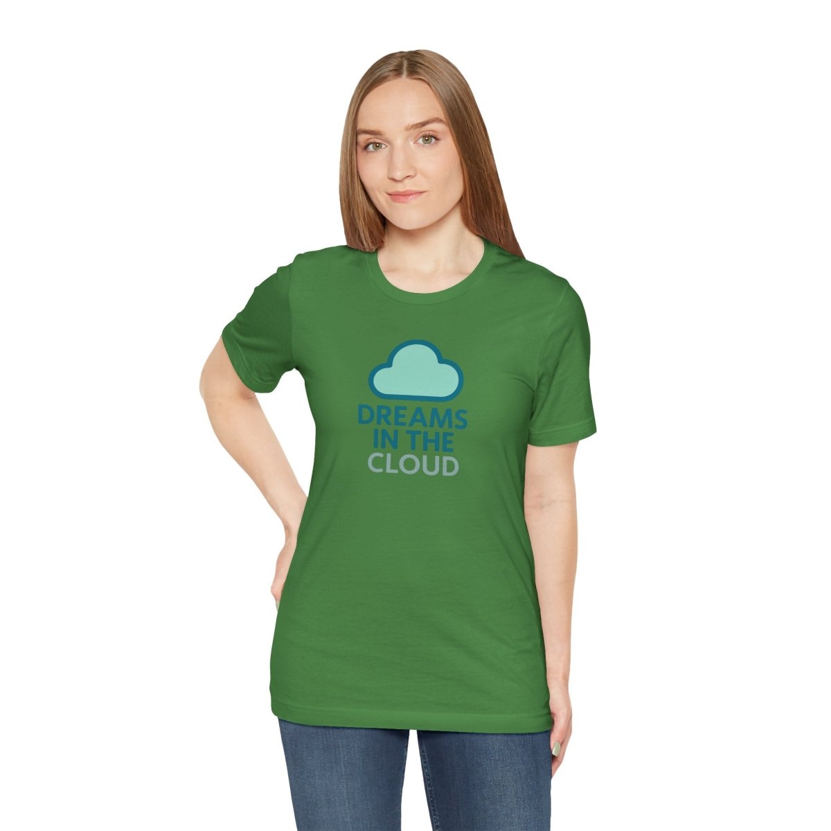 "Dreams in the Cloud" Unisex Tee, Cozy Cloud T-Shirt, Motivational Short Sleeve Shirt, Birthday Gift, Dreamy Casual Wear - AI Tee Hero