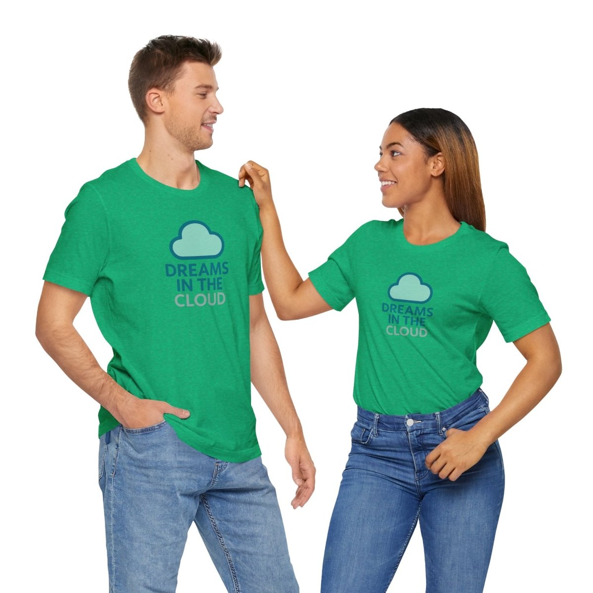 "Dreams in the Cloud" Unisex Tee, Cozy Cloud T-Shirt, Motivational Short Sleeve Shirt, Birthday Gift, Dreamy Casual Wear - AI Tee Hero
