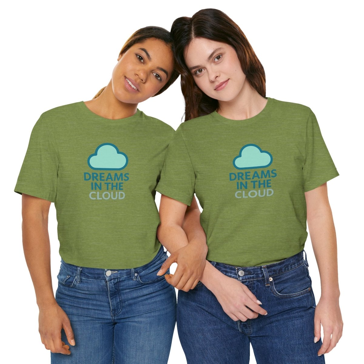 "Dreams in the Cloud" Unisex Tee, Cozy Cloud T-Shirt, Motivational Short Sleeve Shirt, Birthday Gift, Dreamy Casual Wear - AI Tee Hero