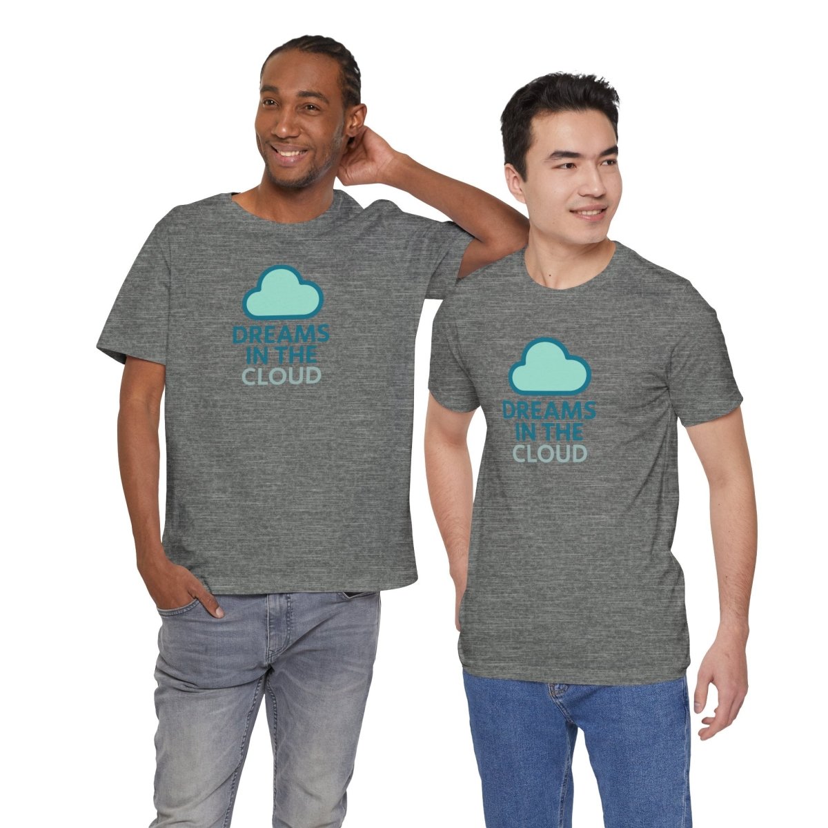 "Dreams in the Cloud" Unisex Tee, Cozy Cloud T-Shirt, Motivational Short Sleeve Shirt, Birthday Gift, Dreamy Casual Wear - AI Tee Hero
