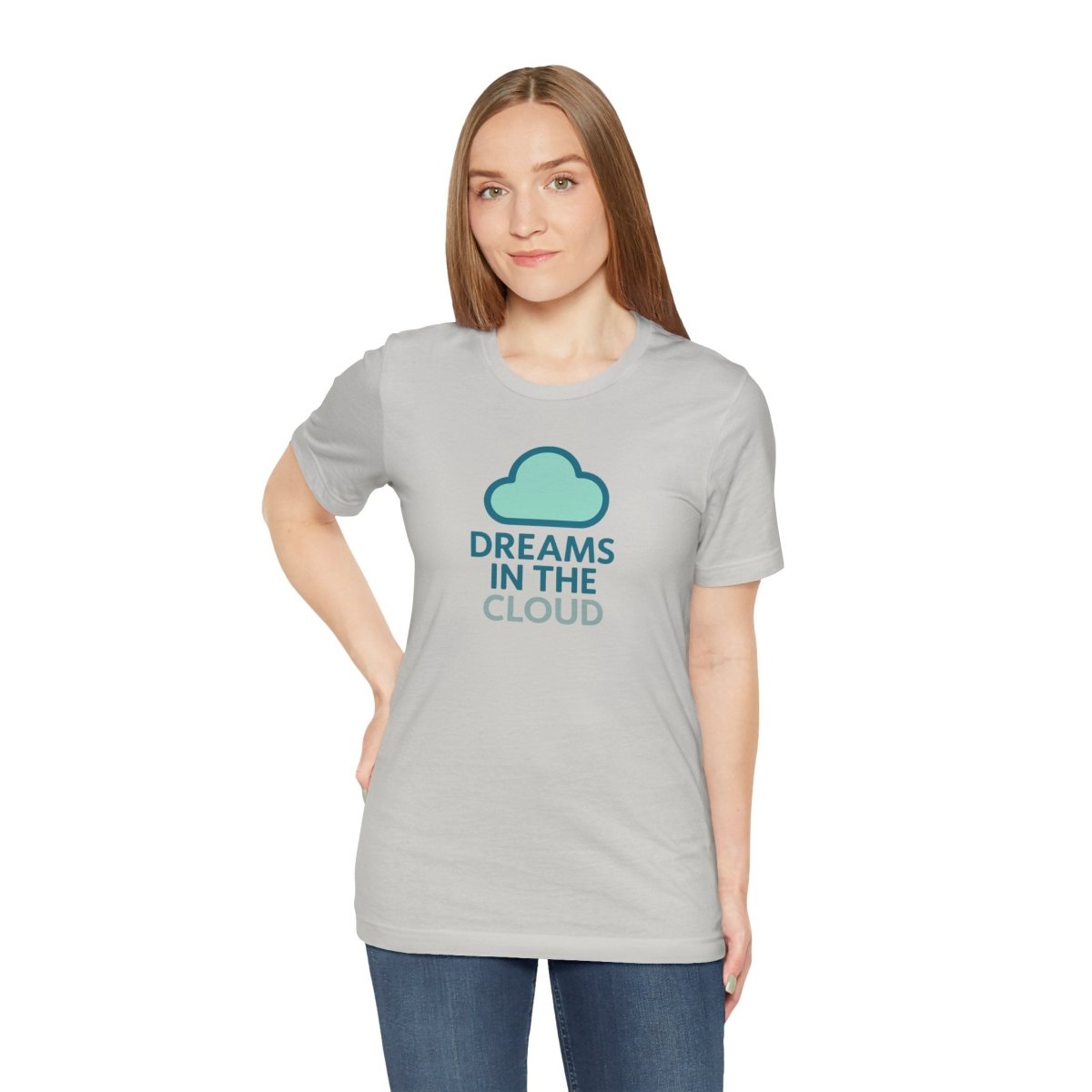 "Dreams in the Cloud" Unisex Tee, Cozy Cloud T-Shirt, Motivational Short Sleeve Shirt, Birthday Gift, Dreamy Casual Wear - AI Tee Hero