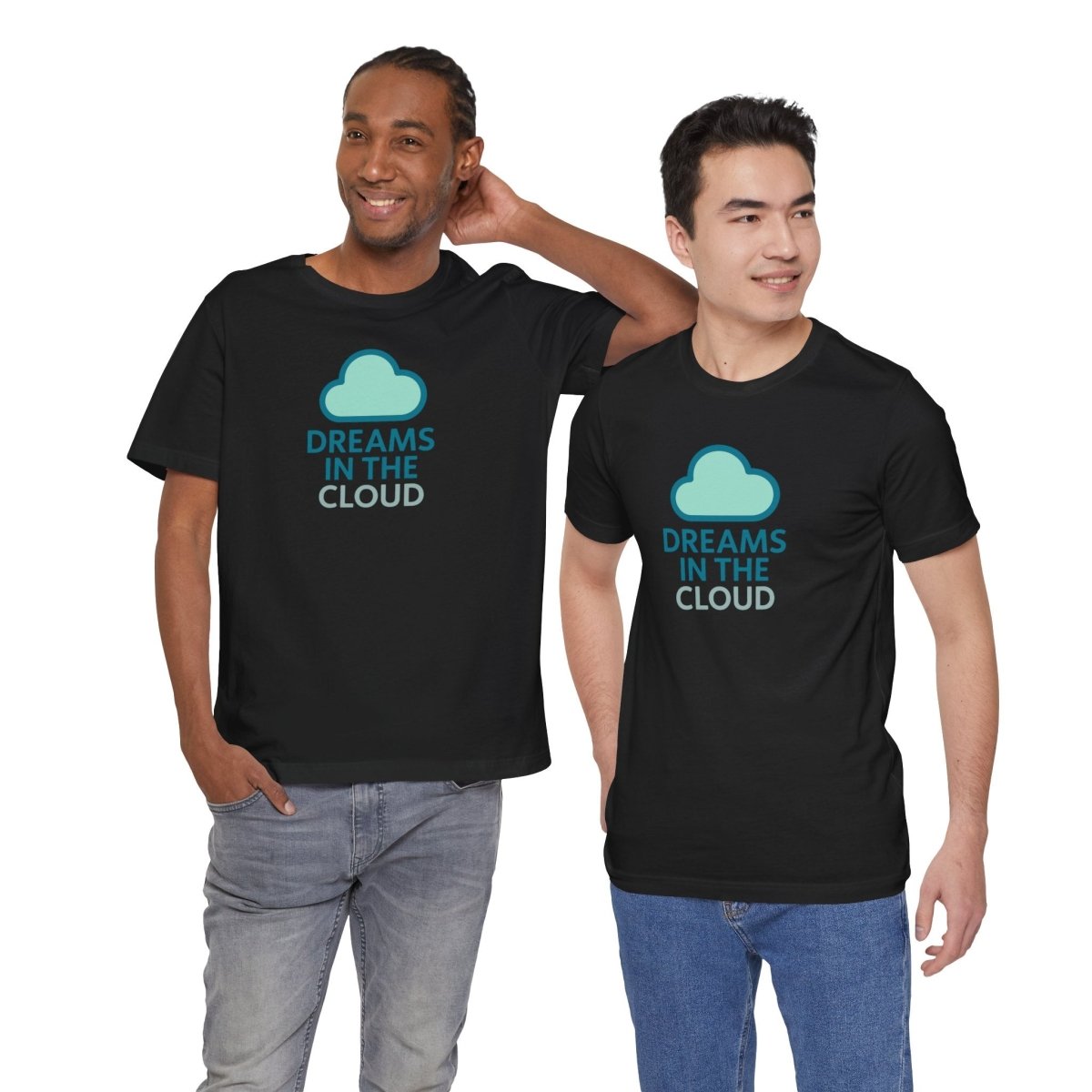 "Dreams in the Cloud" Unisex Tee, Cozy Cloud T-Shirt, Motivational Short Sleeve Shirt, Birthday Gift, Dreamy Casual Wear - AI Tee Hero