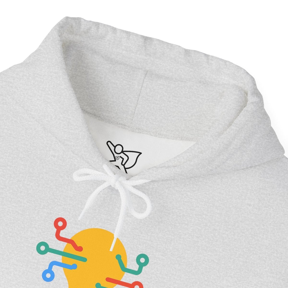 "Idea.exe Running" Unisex Heavy Blend™ Hooded Sweatshirt - Witty Tech Apparel, Vibrant Color Digital - Era Inspired Design - AI Tee Hero