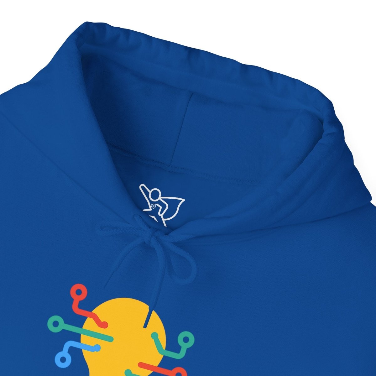 "Idea.exe Running" Unisex Heavy Blend™ Hooded Sweatshirt - Witty Tech Apparel, Vibrant Color Digital - Era Inspired Design - AI Tee Hero