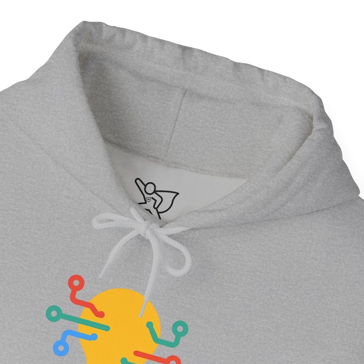 "Idea.exe Running" Unisex Heavy Blend™ Hooded Sweatshirt - Witty Tech Apparel, Vibrant Color Digital - Era Inspired Design - AI Tee Hero