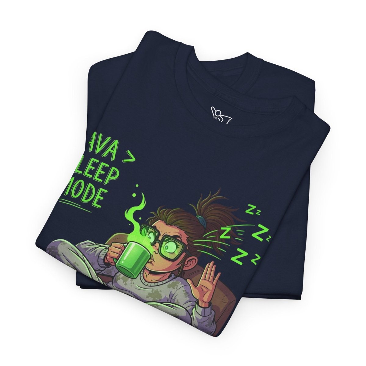 "Java > Sleep Mode" CW - 1 Unisex Heavy Cotton Tee, Casual Wear, Gift for Coffee Lovers, Relaxation Shirt, Graphic Tee for Holidays - AI Tee Hero