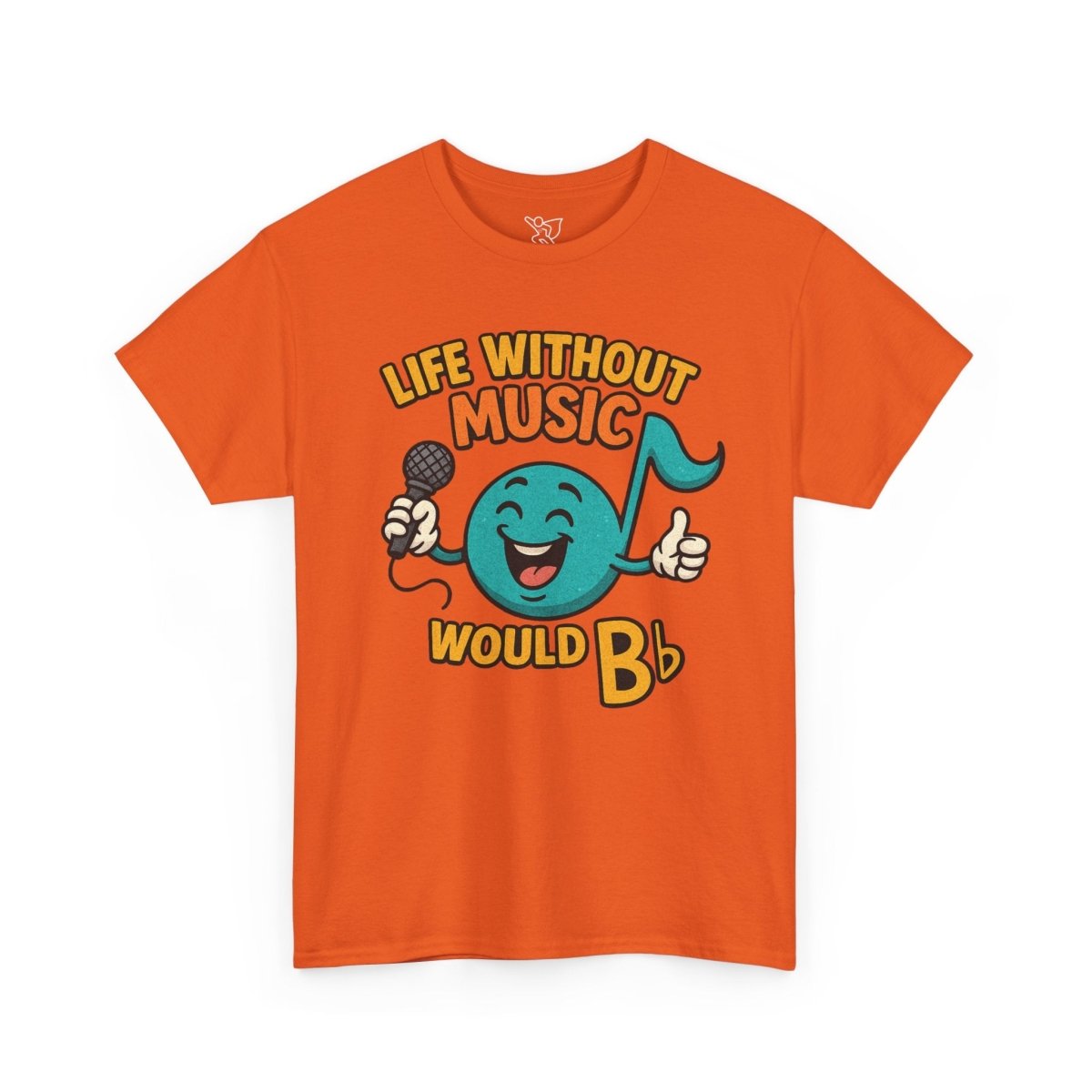 "Life Without Music, Would B flat" Unisex Heavy Cotton Tee, Music Lover Shirt, Gift for Musicians, Funny Quote Tee, Casual Wear, Concert Outfit - MINDSet - AI Tee Hero