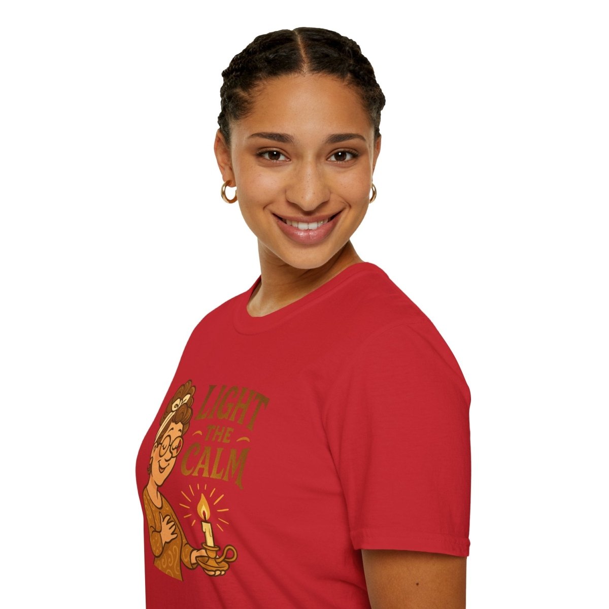 "Light the Calm" Relaxation Tee, Self - Care Apparel, Mindfulness Gift, Cozy Unisex T-Shirt - MINDSet Collection - AI Tee Hero