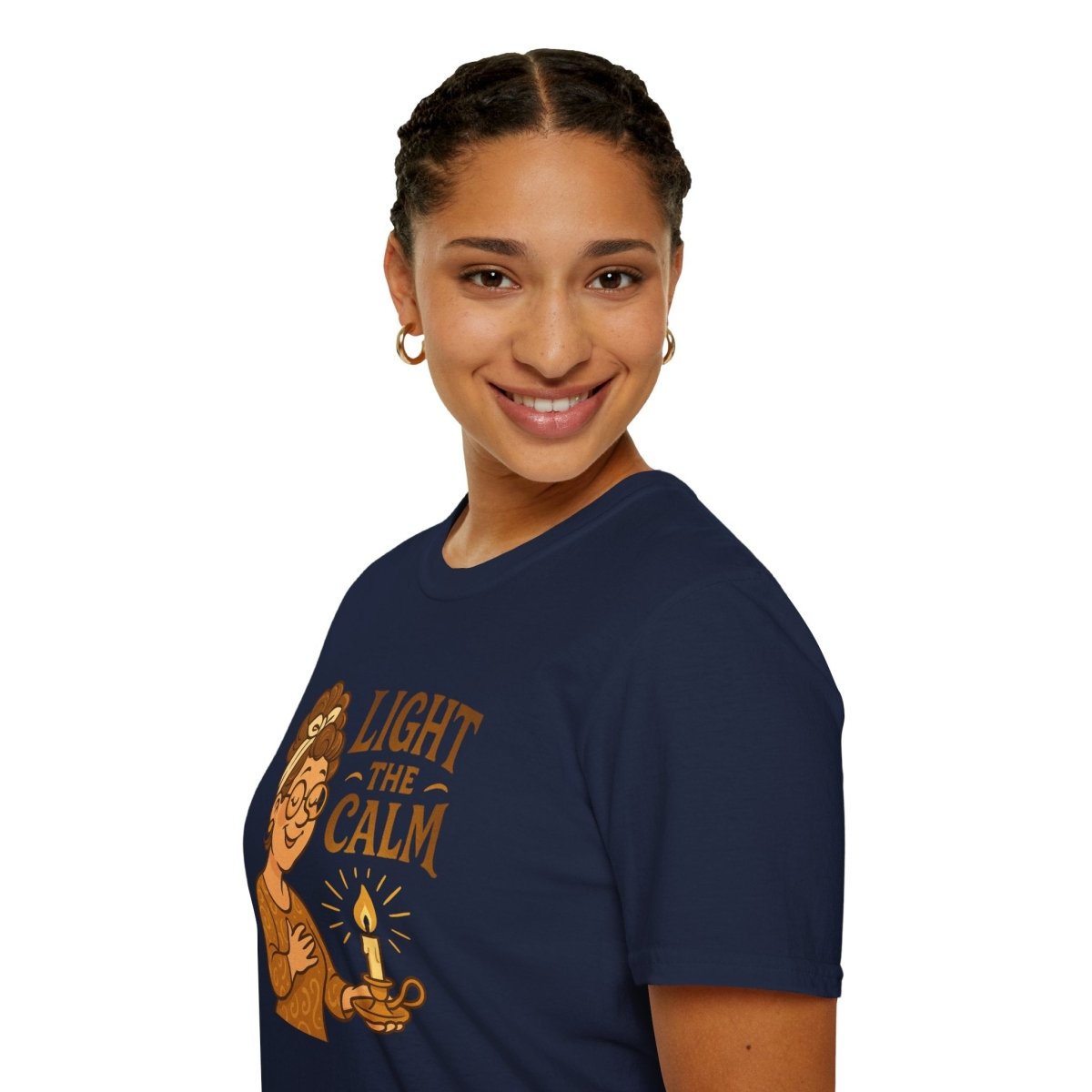 "Light the Calm" Relaxation Tee, Self - Care Apparel, Mindfulness Gift, Cozy Unisex T-Shirt - MINDSet Collection - AI Tee Hero
