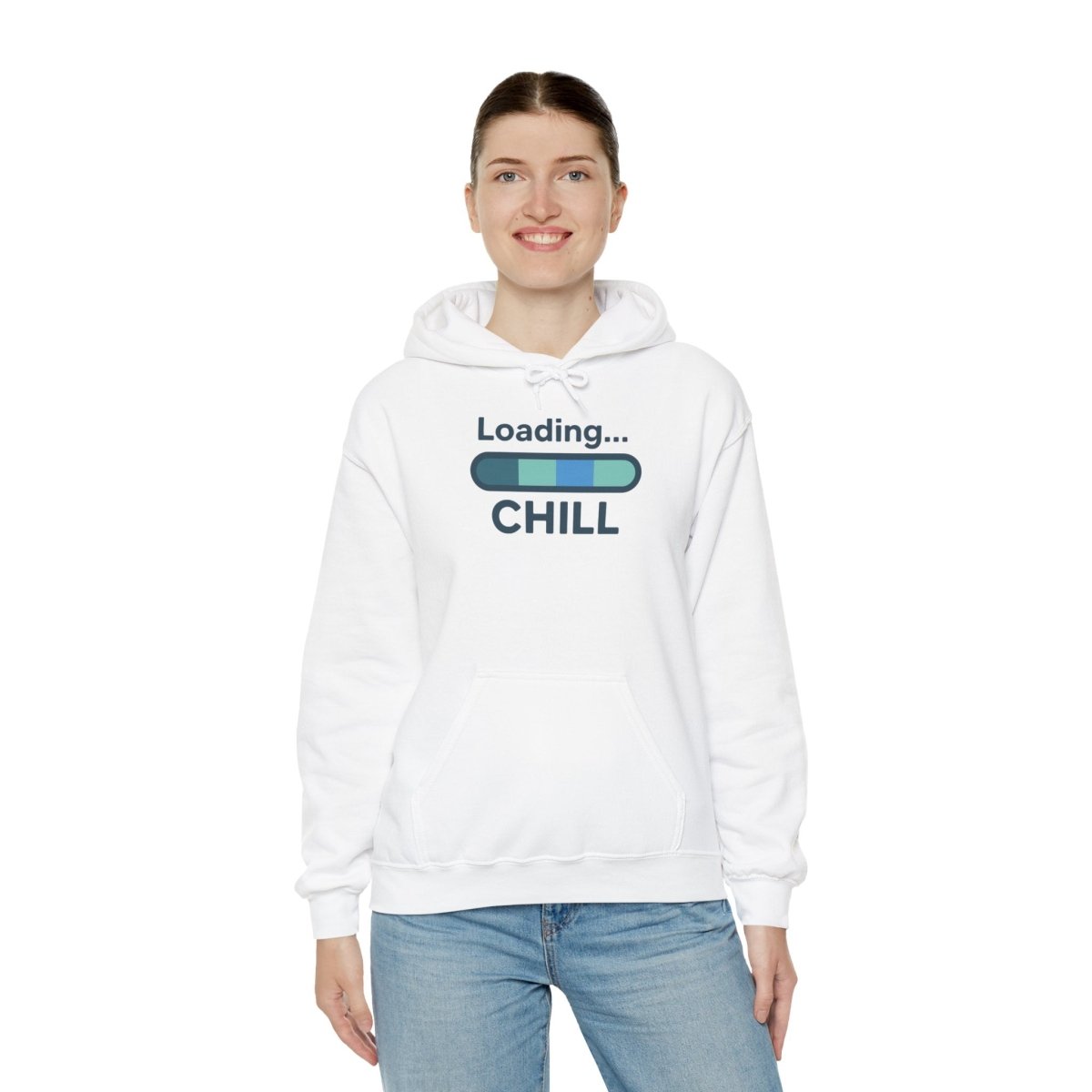 "Loading Chill" Unisex Hoodie, Cozy Sweatshirt for Relaxation, Perfect for Gifts, Chill Vibes, Casual Wear - AI Tee Hero