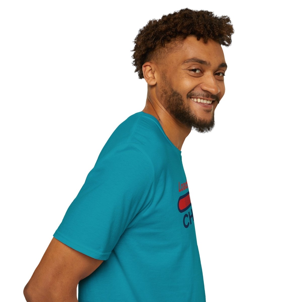 "Loading... Chill" Unisex Softstyle T-Shirt, Relaxed Fit Tee, Gift for Him/Her, Casual Wear, Chill Vibe Shirt, Summer Essentials, Lounge Apparel CW - 1 Blue - AI Tee Hero