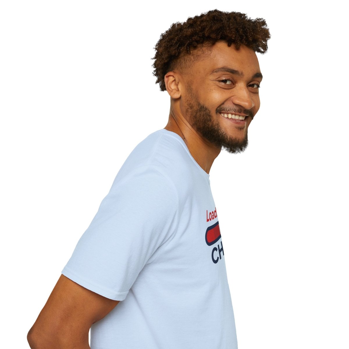 "Loading... Chill" Unisex Softstyle T-Shirt, Relaxed Fit Tee, Gift for Him/Her, Casual Wear, Chill Vibe Shirt, Summer Essentials, Lounge Apparel CW - 1 Blue - AI Tee Hero