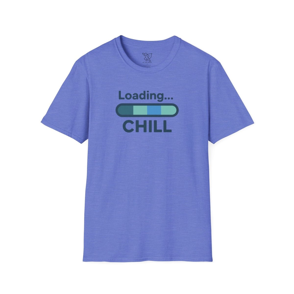 "Loading... Chill" Unisex Softstyle T-Shirt, Relaxed Fit Tee, Gift for Him/Her, Casual Wear, Chill Vibe Shirt, Summer Essentials, Lounge Apparel CW - 2 Teal - AI Tee Hero