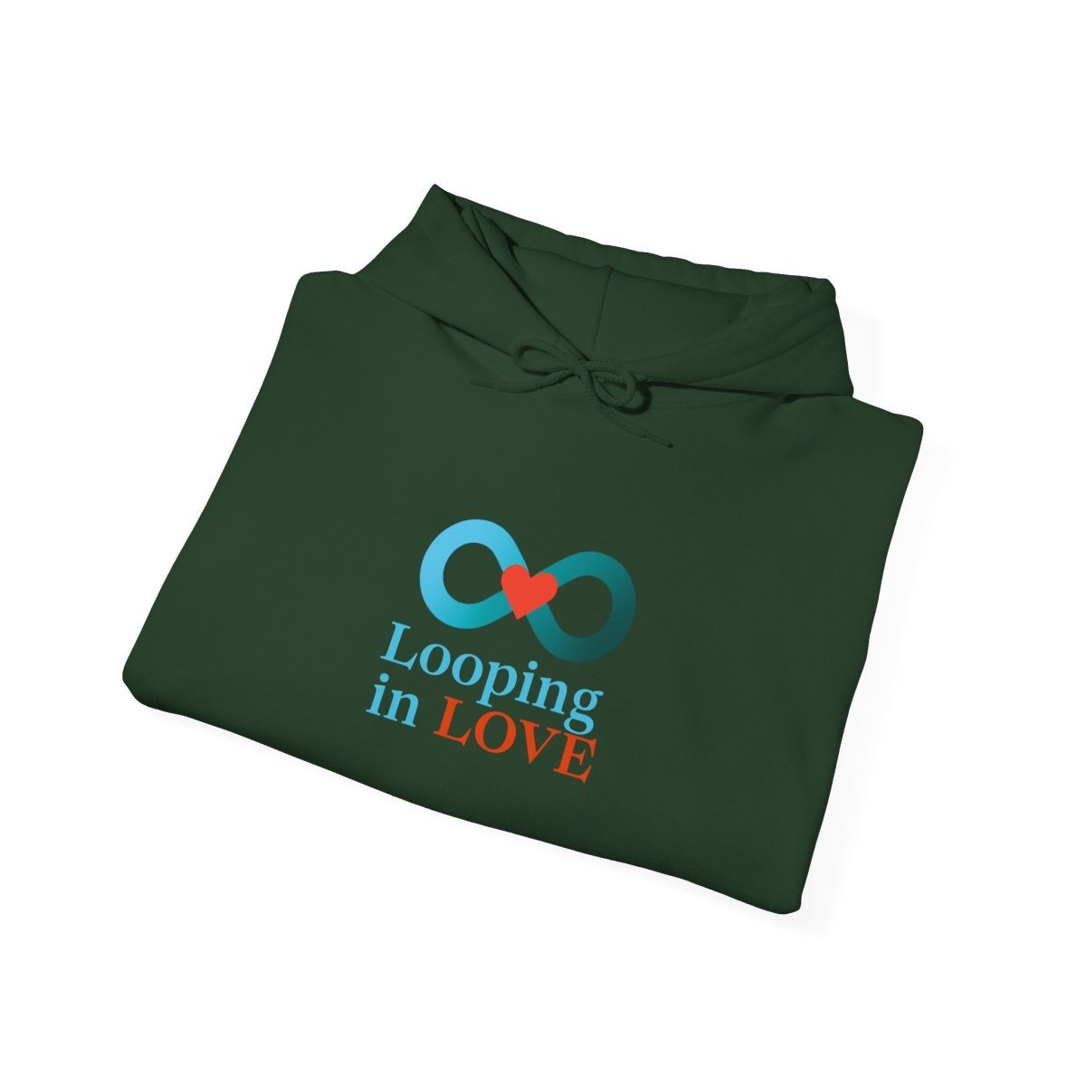 "Looping in LOVE" Unisex Hooded Sweatshirt Cozy Gift for Couples, Valentine's Day, Matching Sweatshirts, Love Apparel, Cute Hoodies - AI Tee Hero