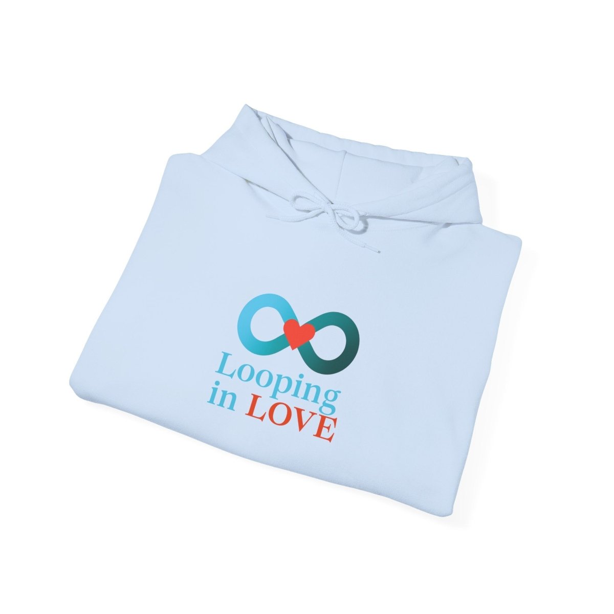 "Looping in LOVE" Unisex Hooded Sweatshirt Cozy Gift for Couples, Valentine's Day, Matching Sweatshirts, Love Apparel, Cute Hoodies - AI Tee Hero