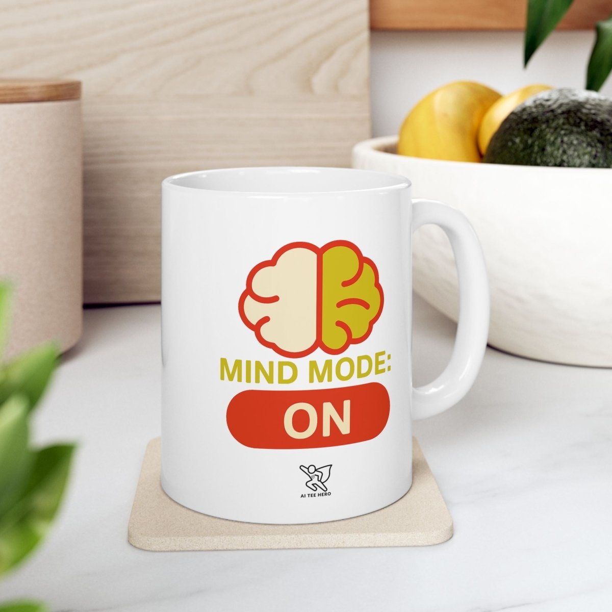Mind Mode Ceramic Mug - Perfect for Coffee Lovers, Gifts for Friends, Office Decor, Birthday Present, Fun Kitchenware - AI Tee Hero