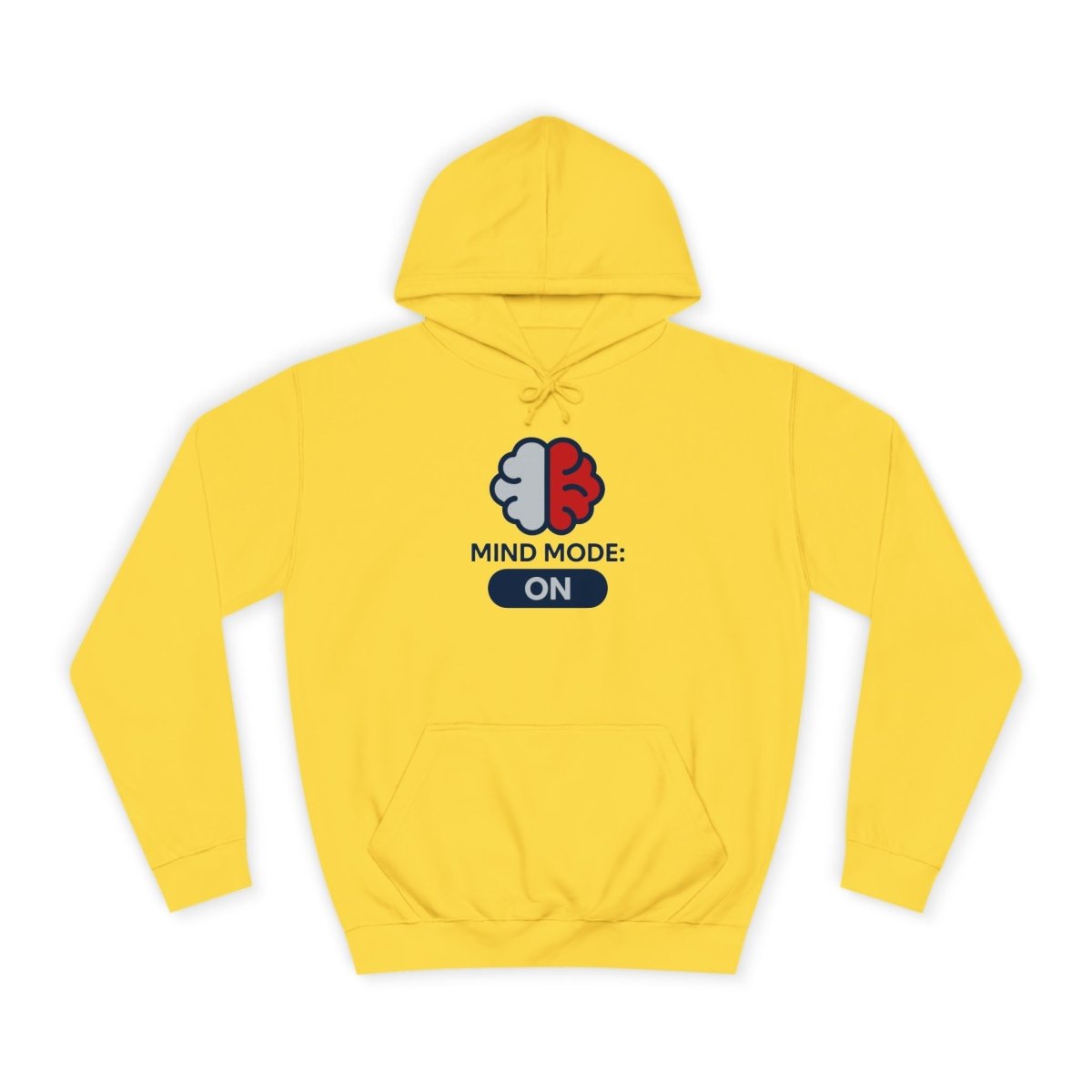 "Mind Mode On" Unisex College Hoodie, Hoodie for Students, College Apparel, Gift for Graduates, Casual Wear - AI Tee Hero
