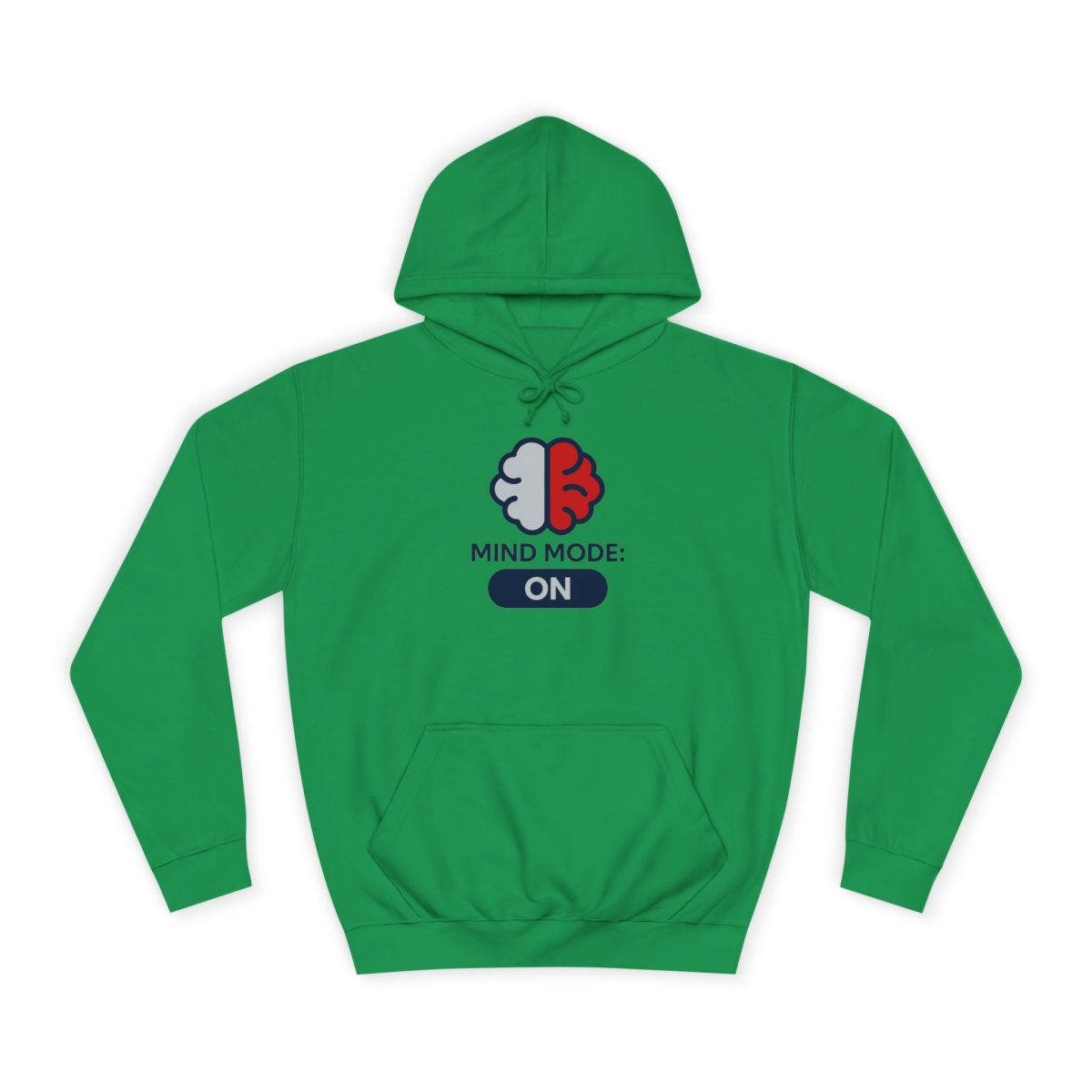 "Mind Mode On" Unisex College Hoodie, Hoodie for Students, College Apparel, Gift for Graduates, Casual Wear - AI Tee Hero