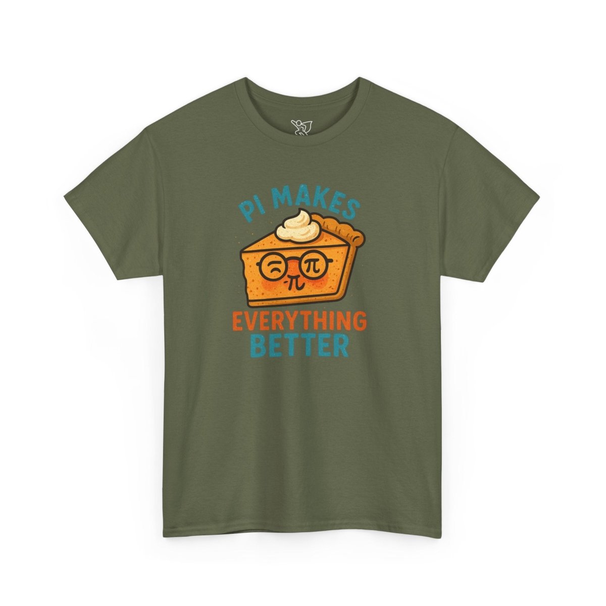 "Pi Makes Everything Better" Unisex Heavy Cotton Tee, Math Shirt, Gift for Math Lovers, Pi Day Tee, Casual Wear, Funny Graphic Tee - AI Tee Hero