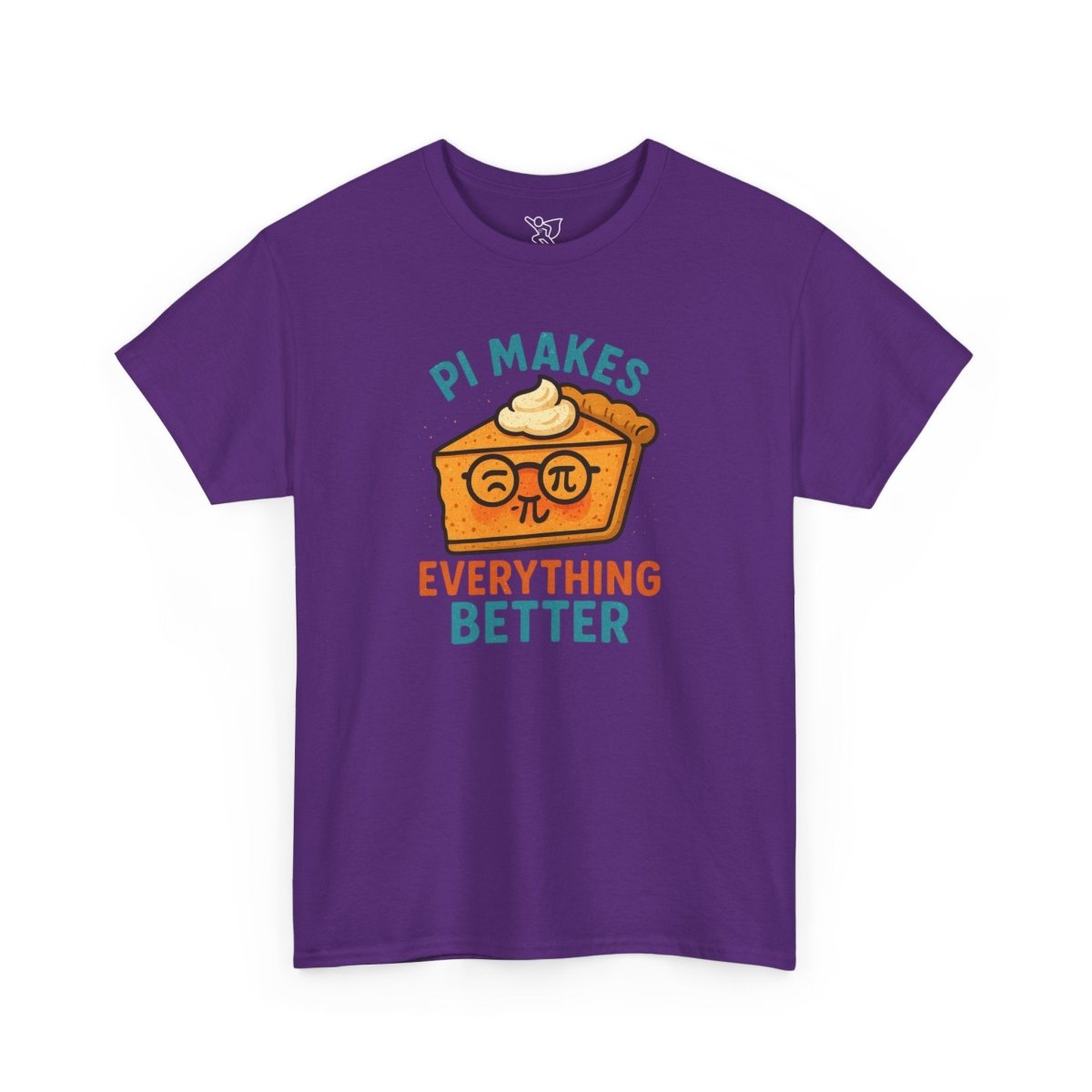 "Pi Makes Everything Better" Unisex Heavy Cotton Tee, Math Shirt, Gift for Math Lovers, Pi Day Tee, Casual Wear, Funny Graphic Tee - AI Tee Hero