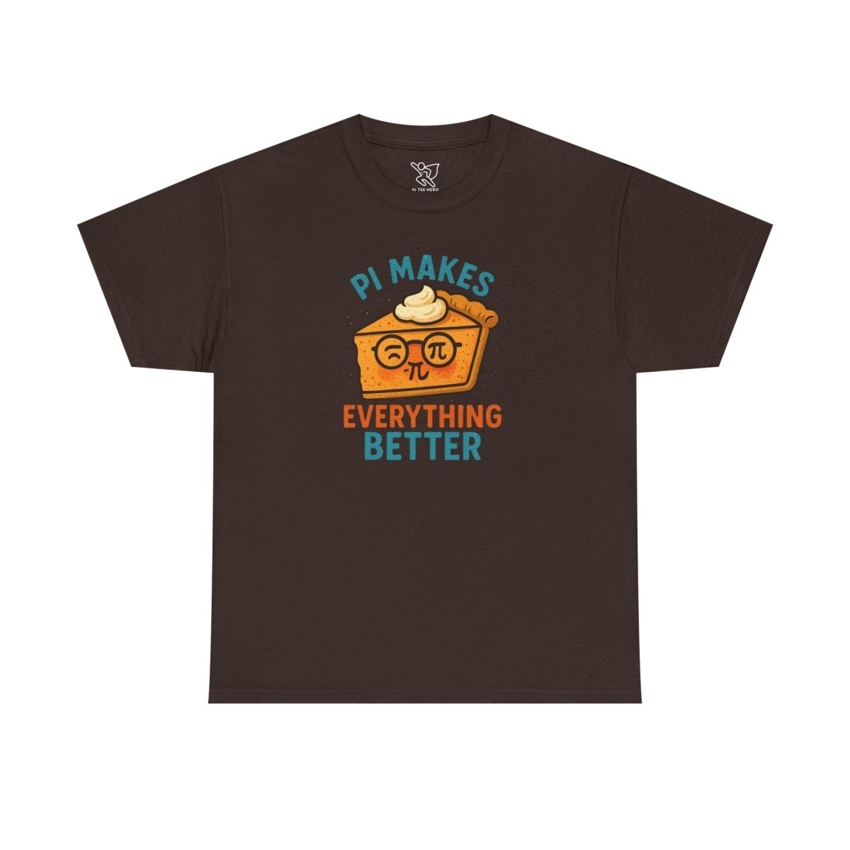 "Pi Makes Everything Better" Unisex Heavy Cotton Tee, Math Shirt, Gift for Math Lovers, Pi Day Tee, Casual Wear, Funny Graphic Tee - AI Tee Hero