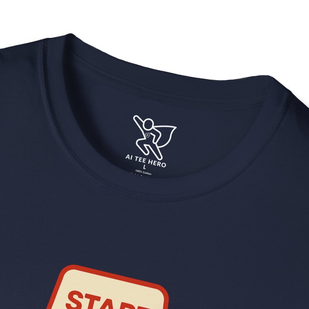 "Press Start, Not Stress" Unisex T-Shirt - Relaxed Fit Gaming Tee, Gift for Gamers, Fun Stress Relief Shirt, Casual Everyday Wear CW - 1 Yellow Orange - AI Tee Hero