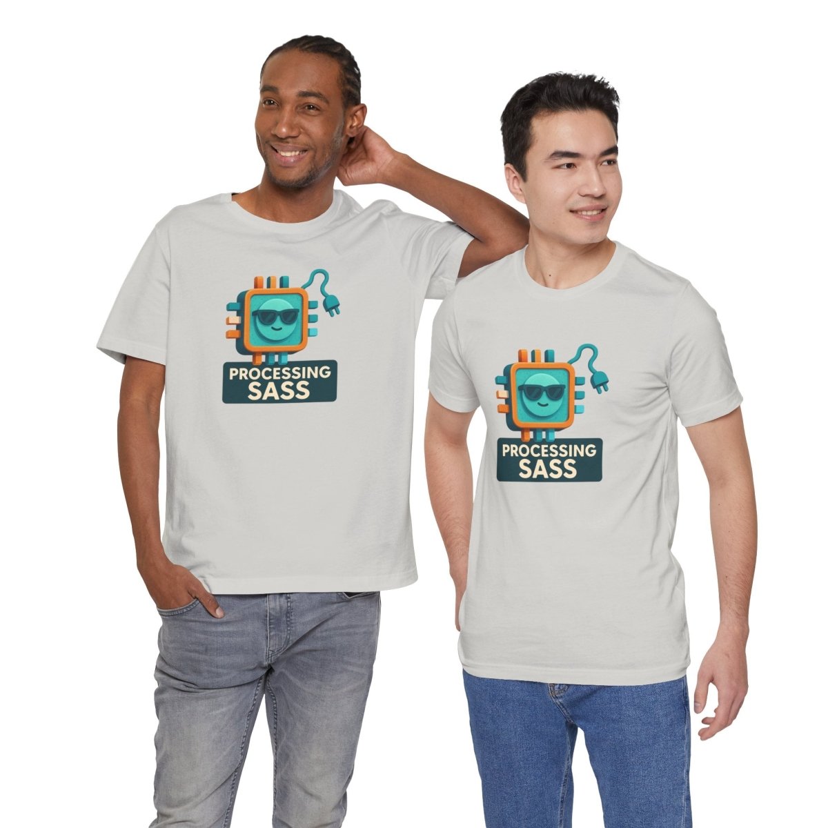 "Processing Sass" Graphic T-Shirt for Geeky Friends, Funny Gift, Casual Wear, Programmer Humor - AI Tee Hero