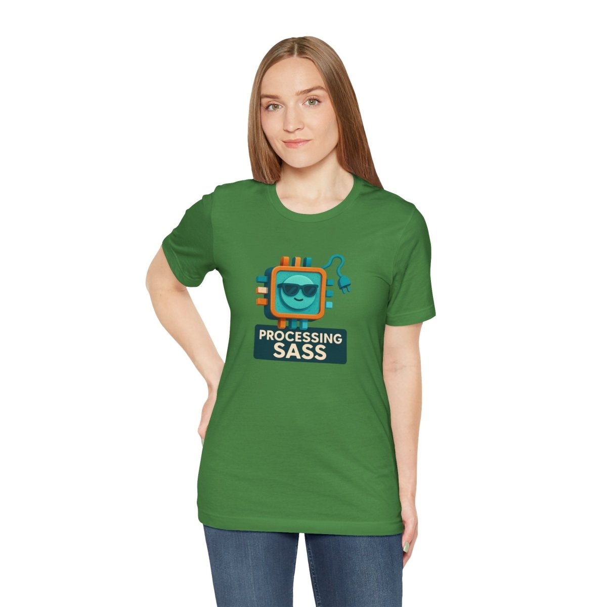 "Processing Sass" Graphic T-Shirt for Geeky Friends, Funny Gift, Casual Wear, Programmer Humor - AI Tee Hero