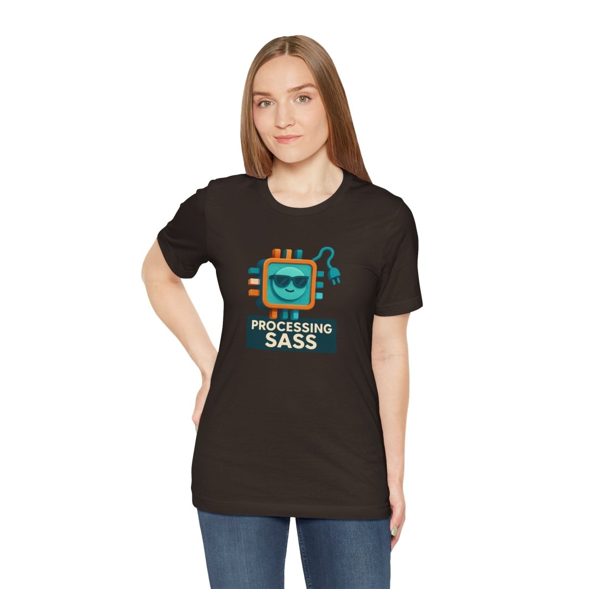 "Processing Sass" Graphic T-Shirt for Geeky Friends, Funny Gift, Casual Wear, Programmer Humor - AI Tee Hero