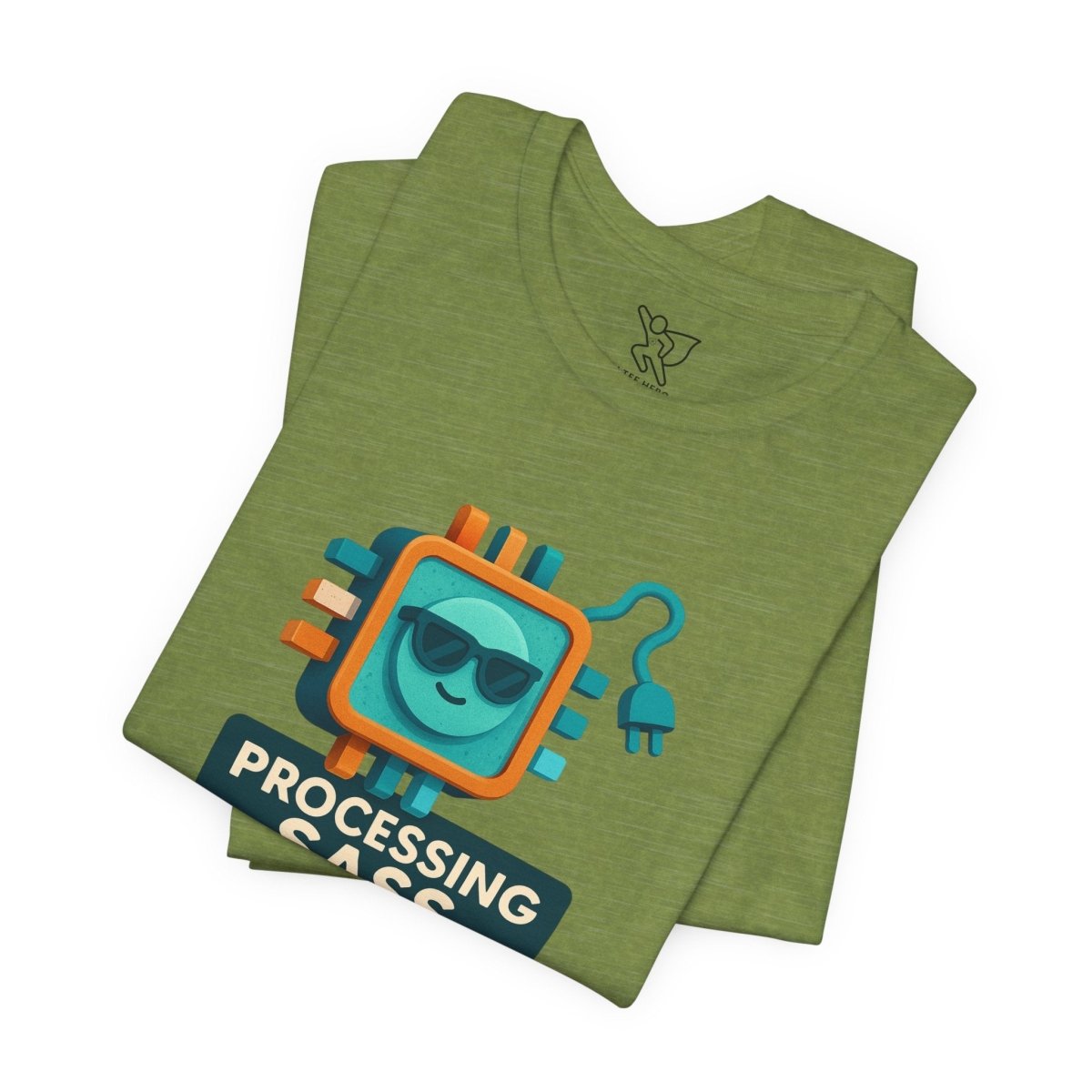 "Processing Sass" Graphic T-Shirt for Geeky Friends, Funny Gift, Casual Wear, Programmer Humor - AI Tee Hero