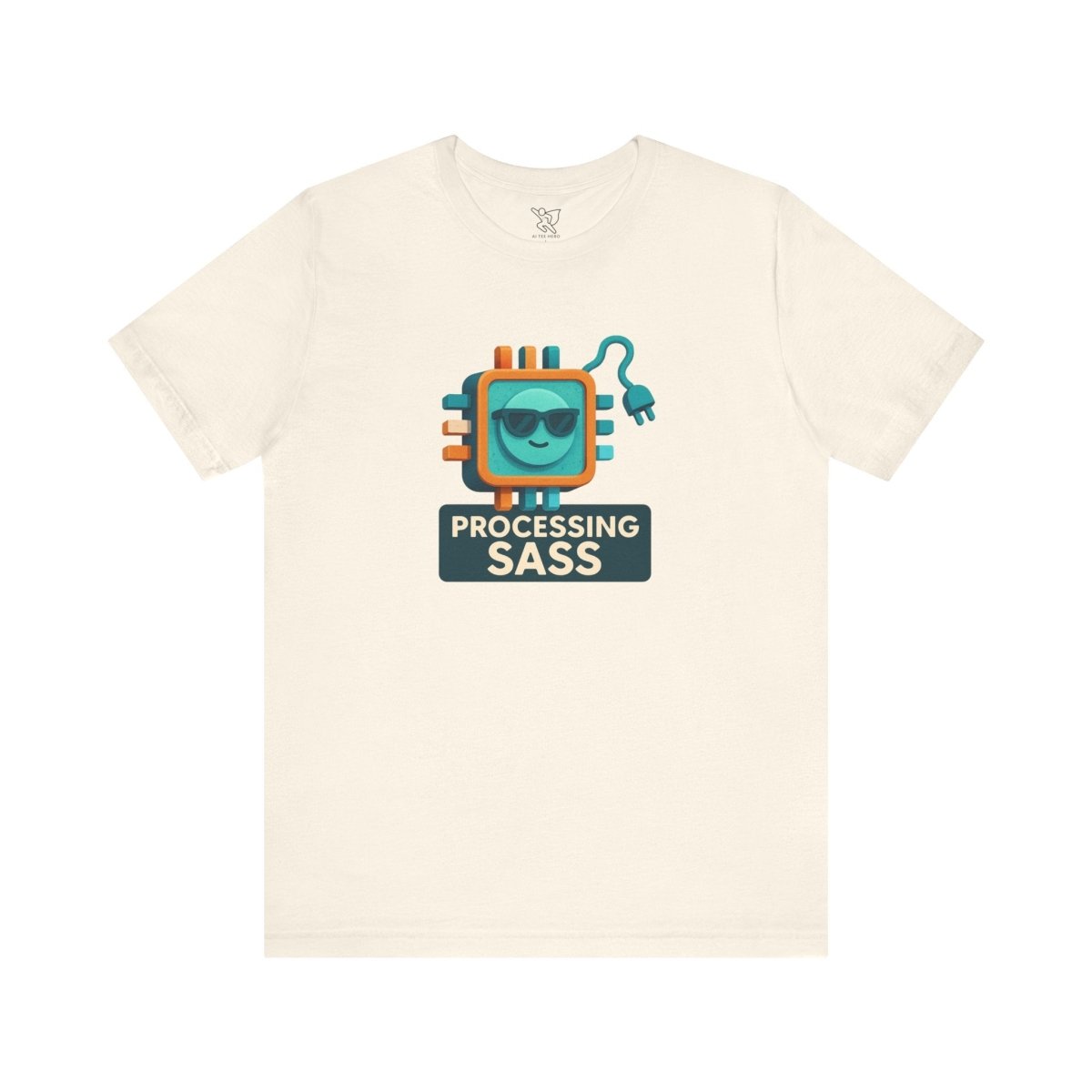 "Processing Sass" Graphic T-Shirt for Geeky Friends, Funny Gift, Casual Wear, Programmer Humor - AI Tee Hero