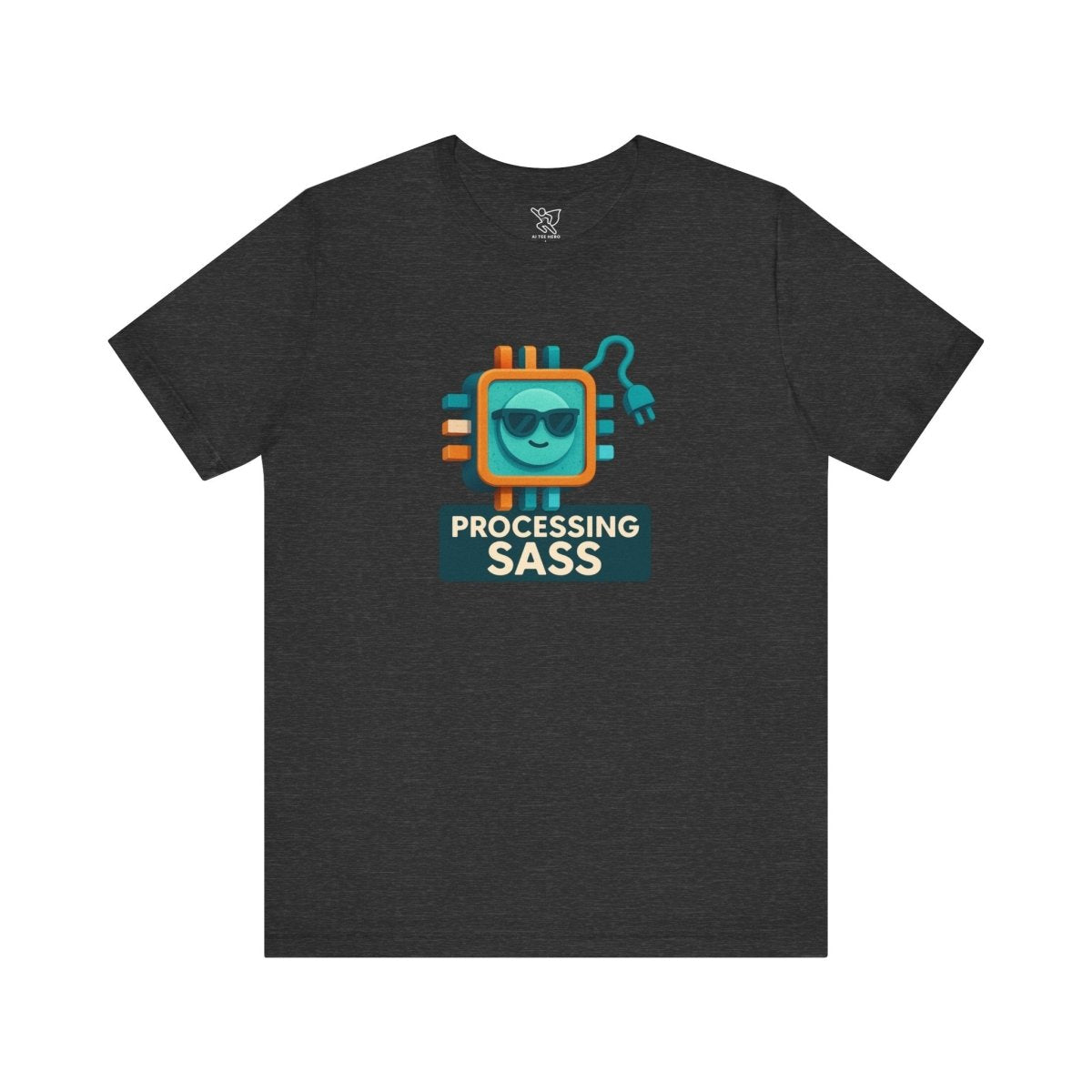 "Processing Sass" Graphic T-Shirt for Geeky Friends, Funny Gift, Casual Wear, Programmer Humor - AI Tee Hero