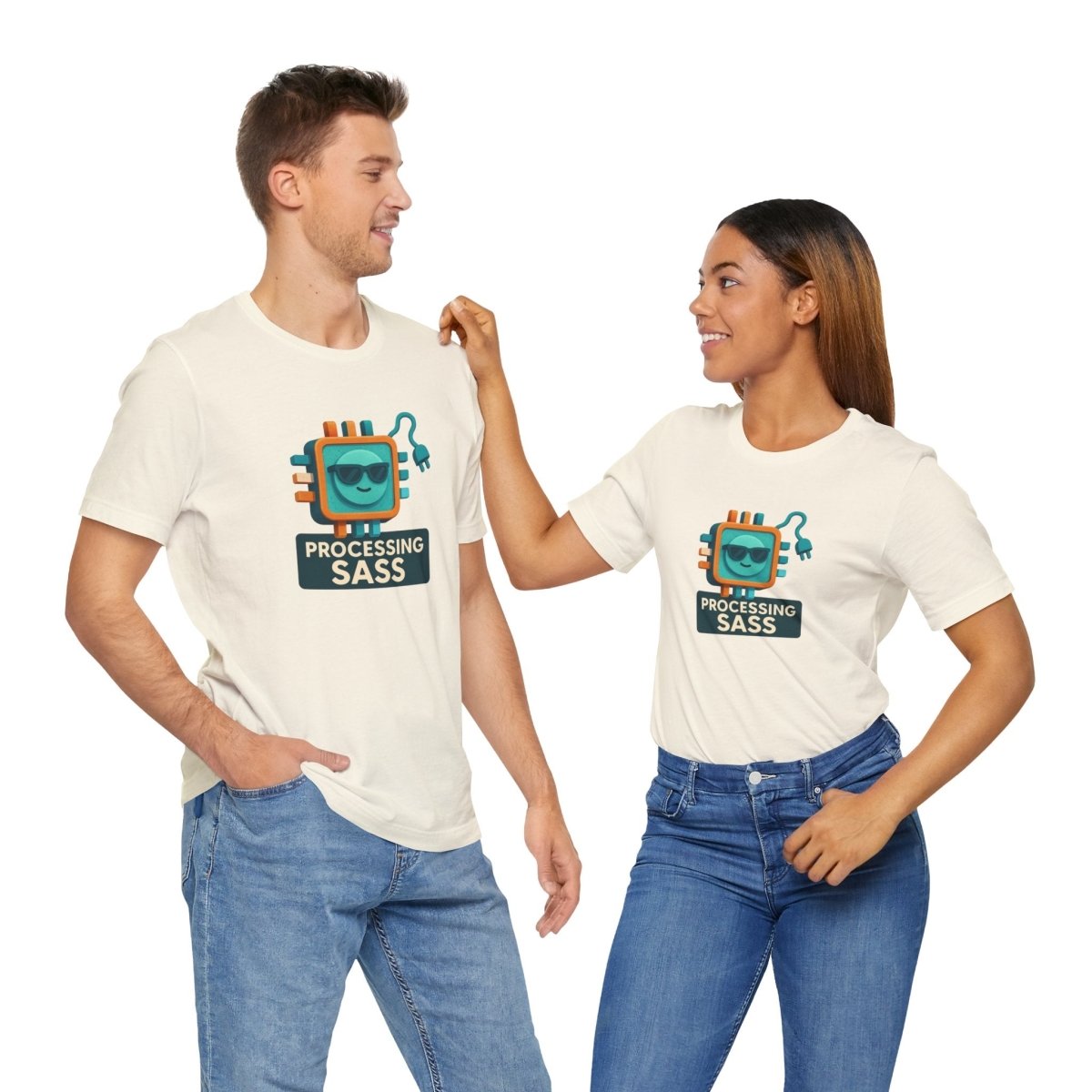"Processing Sass" Graphic T-Shirt for Geeky Friends, Funny Gift, Casual Wear, Programmer Humor - AI Tee Hero