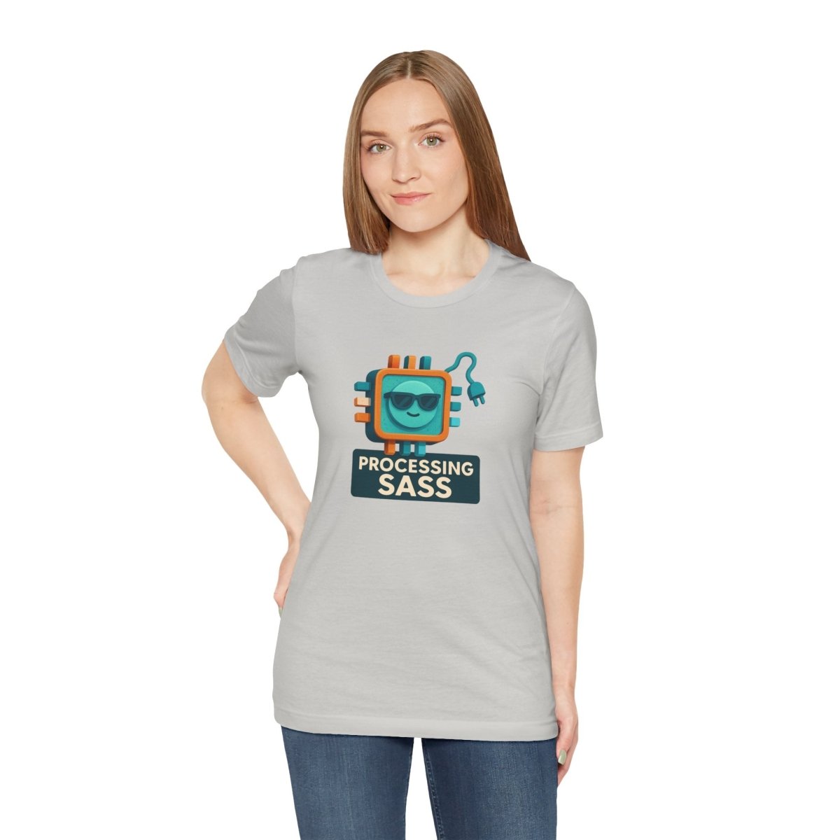 "Processing Sass" Graphic T-Shirt for Geeky Friends, Funny Gift, Casual Wear, Programmer Humor - AI Tee Hero