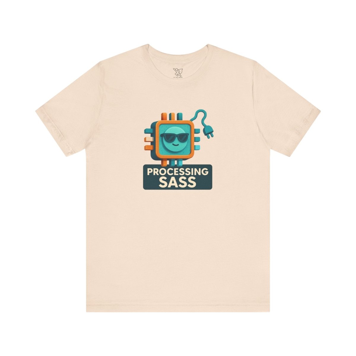 "Processing Sass" Graphic T-Shirt for Geeky Friends, Funny Gift, Casual Wear, Programmer Humor - AI Tee Hero