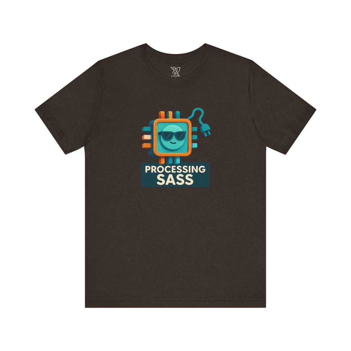 "Processing Sass" Graphic T-Shirt for Geeky Friends, Funny Gift, Casual Wear, Programmer Humor - AI Tee Hero