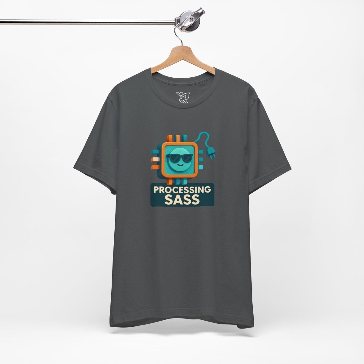 "Processing Sass" Graphic T-Shirt for Geeky Friends, Funny Gift, Casual Wear, Programmer Humor - AI Tee Hero