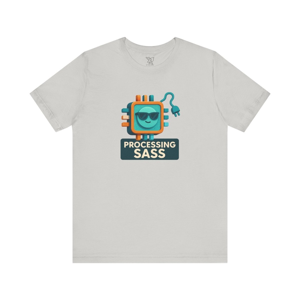"Processing Sass" Graphic T-Shirt for Geeky Friends, Funny Gift, Casual Wear, Programmer Humor - AI Tee Hero