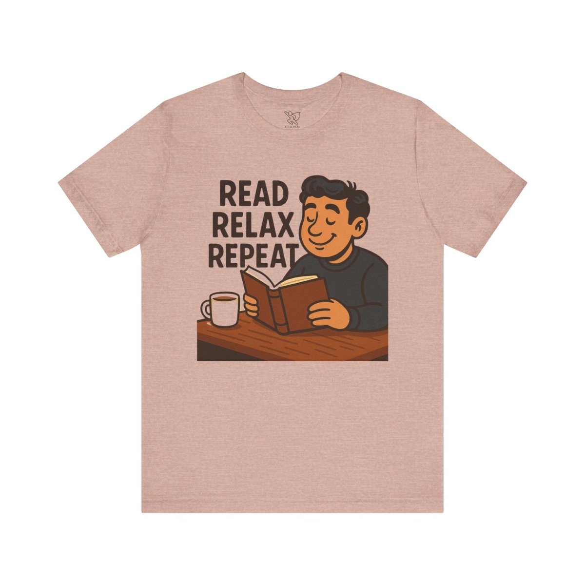 "Read. Relax. Repeat." Cozy Reading Shirt, Book Lover Gift, Unisex Casual Tee, Perfect for Book Clubs, Relaxing Days - MINDSet Collection - AI Tee Hero