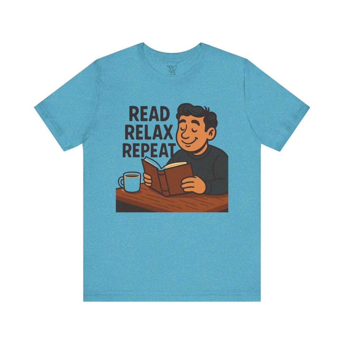 "Read. Relax. Repeat." Cozy Reading Shirt, Book Lover Gift, Unisex Casual Tee, Perfect for Book Clubs, Relaxing Days - MINDSet Collection - AI Tee Hero