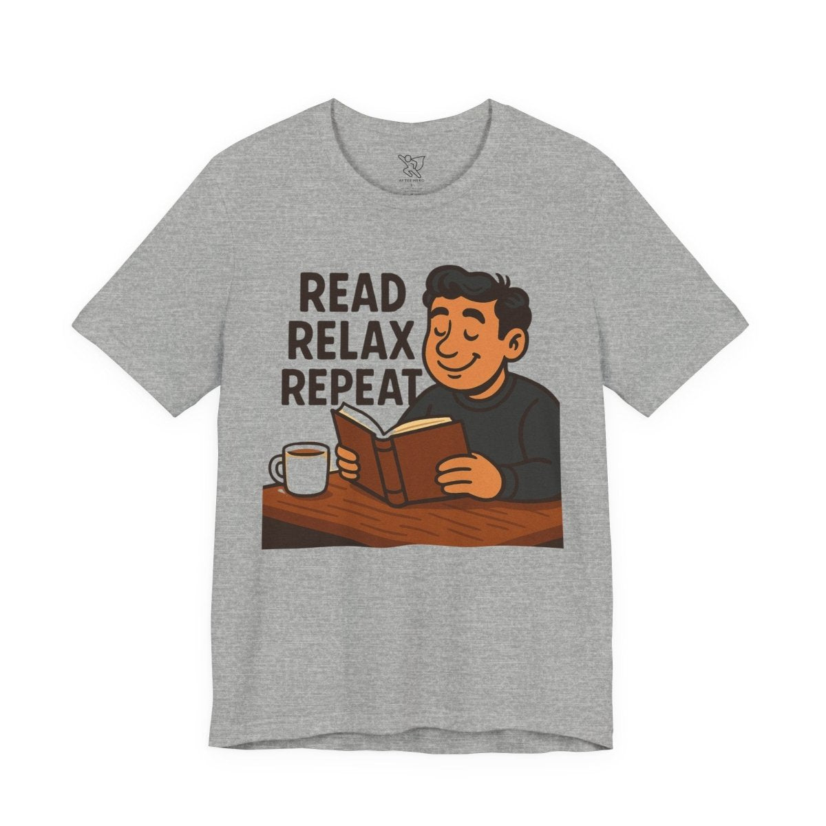 "Read. Relax. Repeat." Cozy Reading Shirt, Book Lover Gift, Unisex Casual Tee, Perfect for Book Clubs, Relaxing Days - MINDSet Collection - AI Tee Hero