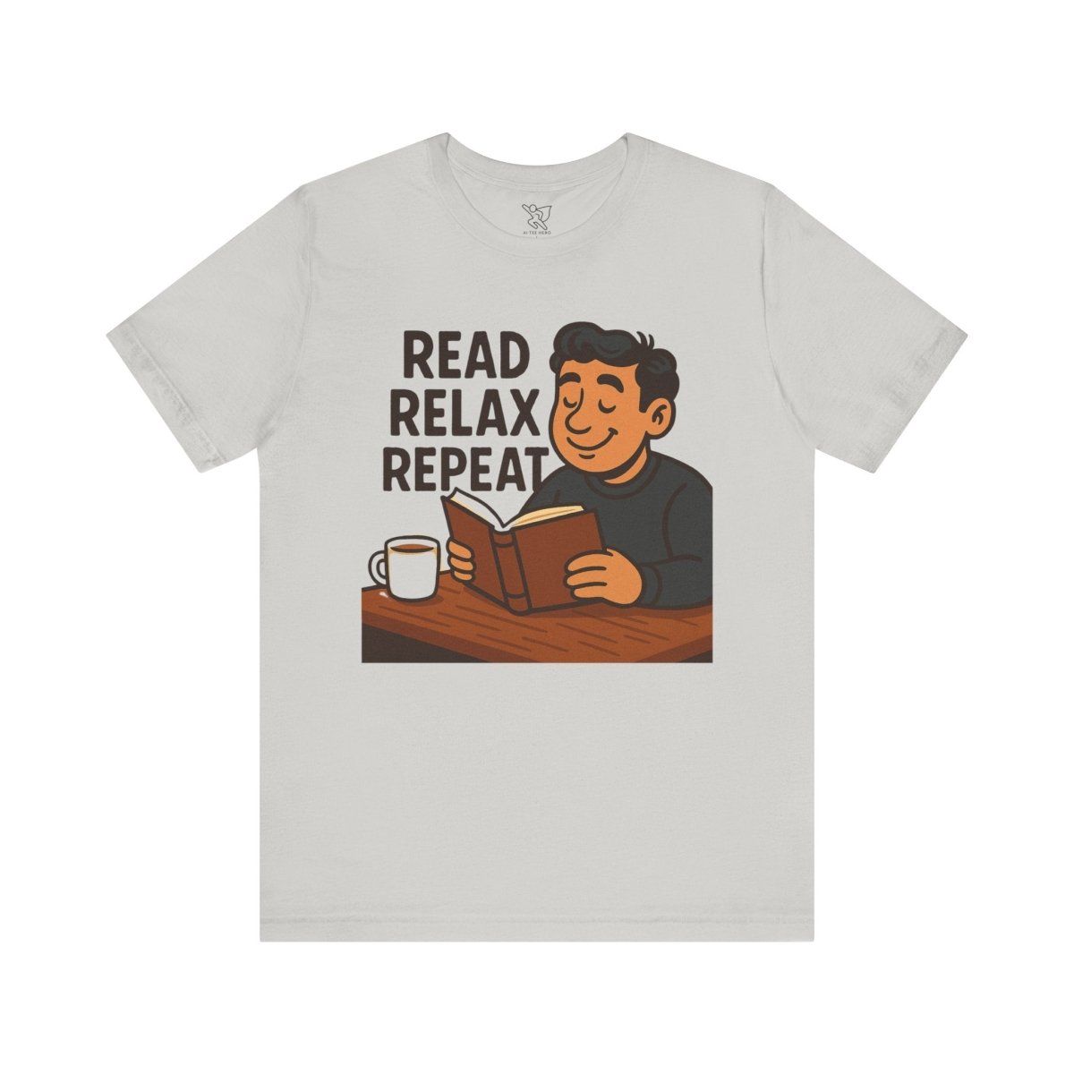 "Read. Relax. Repeat." Cozy Reading Shirt, Book Lover Gift, Unisex Casual Tee, Perfect for Book Clubs, Relaxing Days - MINDSet Collection - AI Tee Hero