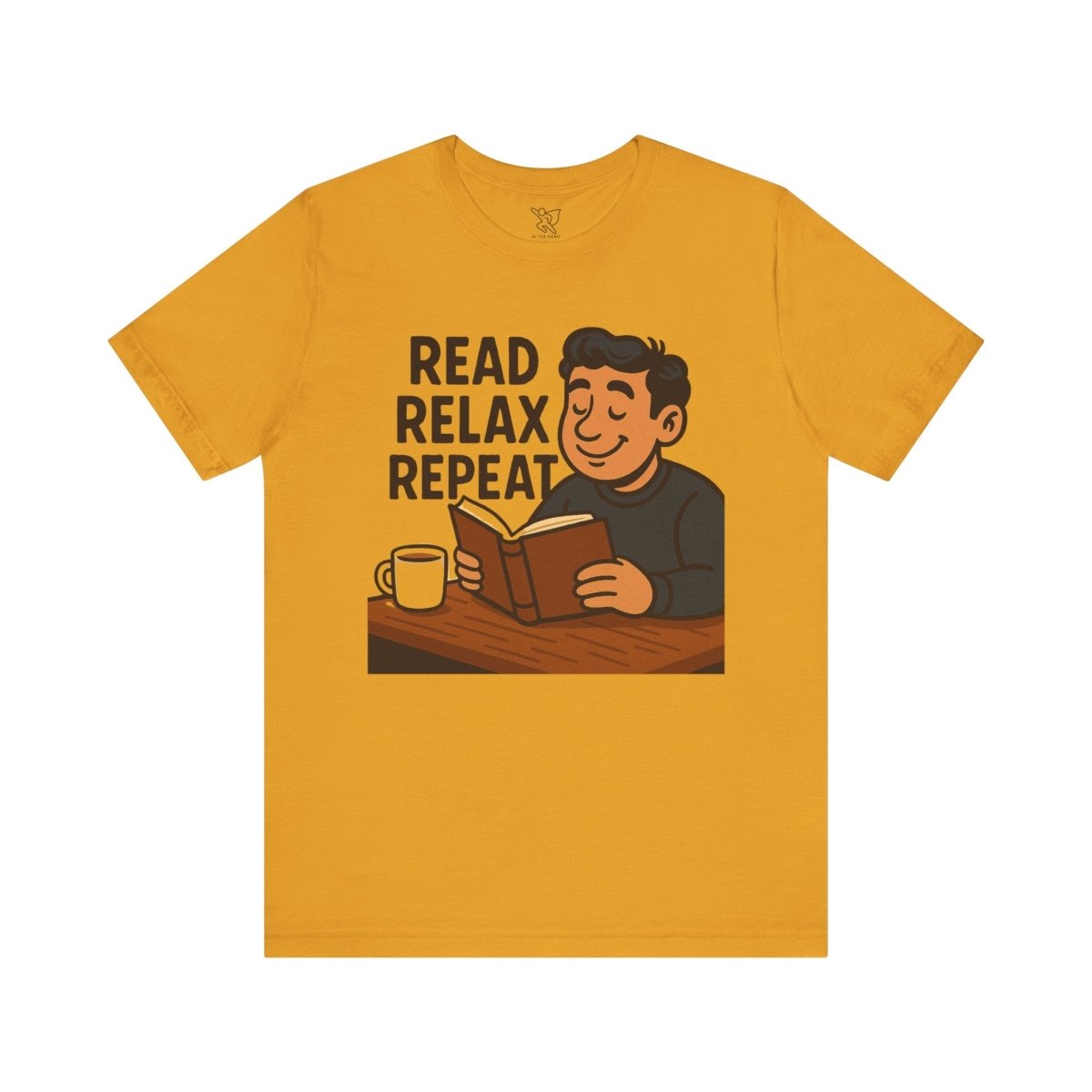 "Read. Relax. Repeat." Cozy Reading Shirt, Book Lover Gift, Unisex Casual Tee, Perfect for Book Clubs, Relaxing Days - MINDSet Collection - AI Tee Hero