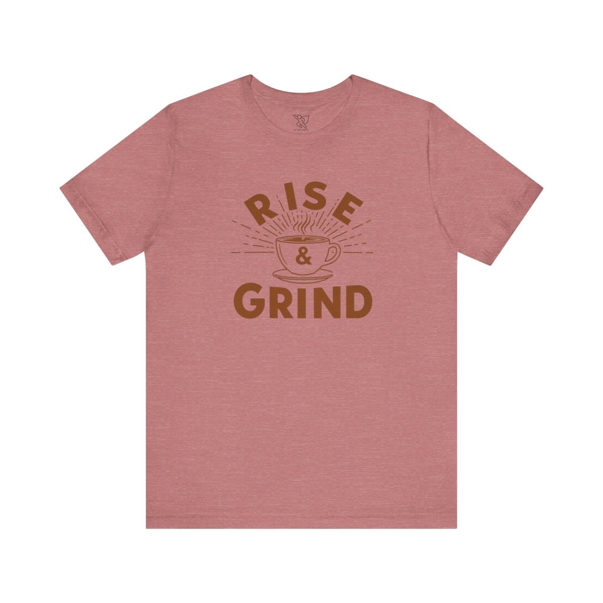 "Rise & Grind" CW - 1 Unisex Tee - Motivational Coffee Shirt, Casual Wear, Gift for Coffee Lovers, Unique Graphic Tee, Relaxed Fit - AI Tee Hero