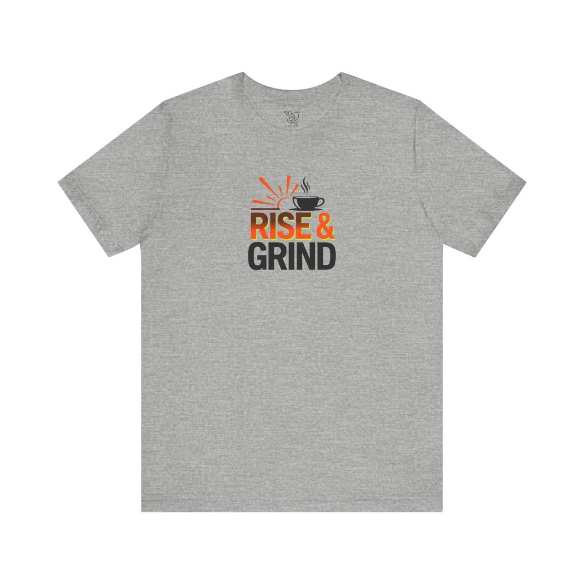 "Rise & Grind" CW - 2 Unisex Tee - Motivational Coffee Shirt, Casual Wear, Gift for Coffee Lovers, Unique Graphic Tee, Relaxed Fit - AI Tee Hero