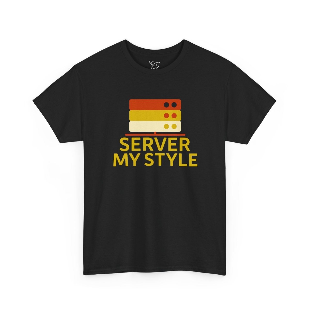 "Server My Style" Unisex Heavy Cotton Tee, Tech Humor Shirt, Geeky Gift, Casual Wear, Birthday Present, Everyday Comfort CW - 2 Yellow Orange - AI Tee Hero