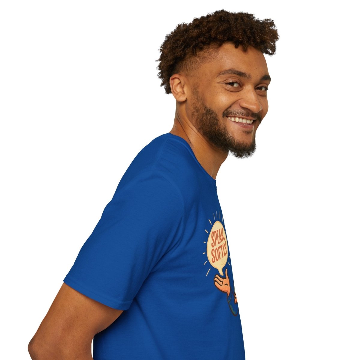 "Speak Softly" Unisex T-Shirt Softstyle Graphic Tee, Mindfulness and Relax Vibe, Inner Peace - MINDSet Collection - AI Tee Hero