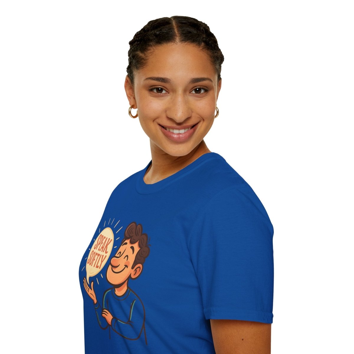 "Speak Softly" Unisex T-Shirt Softstyle Graphic Tee, Mindfulness and Relax Vibe, Inner Peace - MINDSet Collection - AI Tee Hero